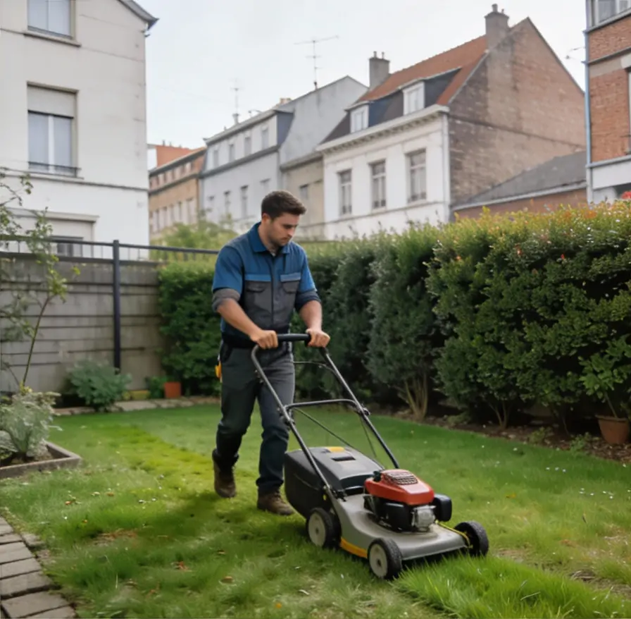 Jardinage et entretien extérieur à Bruxelles : tonte, taille, nettoyage de terrasses. Un extérieur soigné sans y consacrer vos week‑ends.