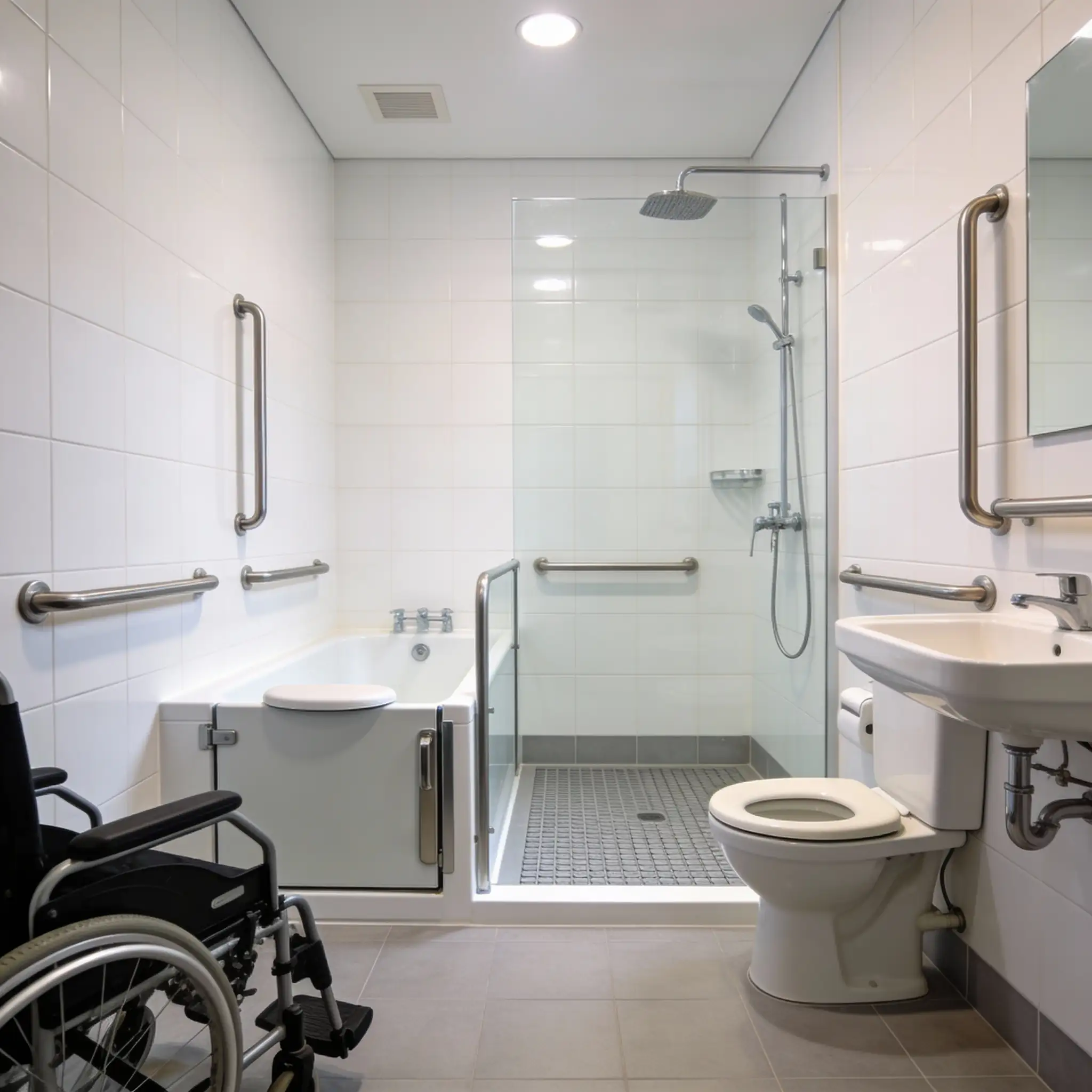 Salle de bains accessible